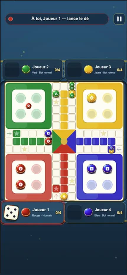 Partie de Buur Ludo contre des adversaires