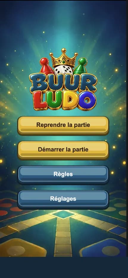 Écran d’accueil de Buur Ludo